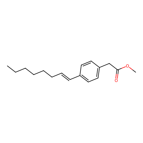 methyl 2-[4-[(E)-oct-1-enyl]phenyl]acetate structure