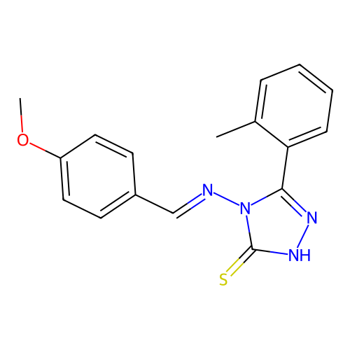 4-((4-Methoxybenzylidene)amino)-5-(2-methylphenyl)-4H-1,2,4-triazole-3-thiol structure