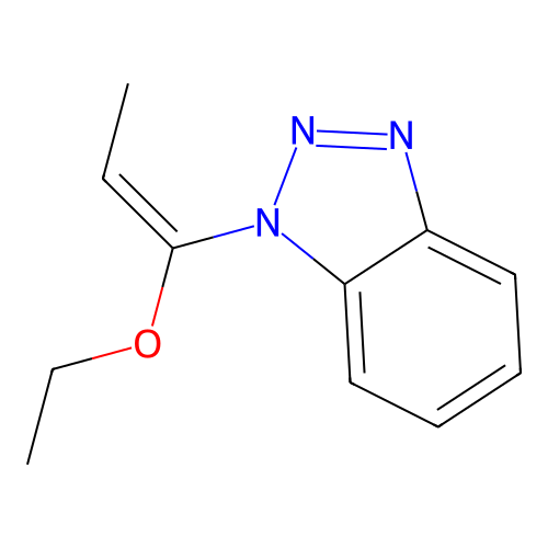 1H-1,2,3-benzotriazole, 1-[(1E)-1-ethoxy-1-propenyl]- structure