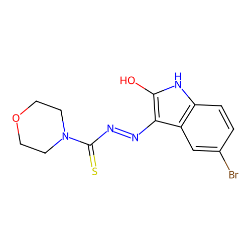 (e)-N'-(5-bromo-2-oxoindolin-3-ylidene)morpholine-4-carbothiohydrazide structure