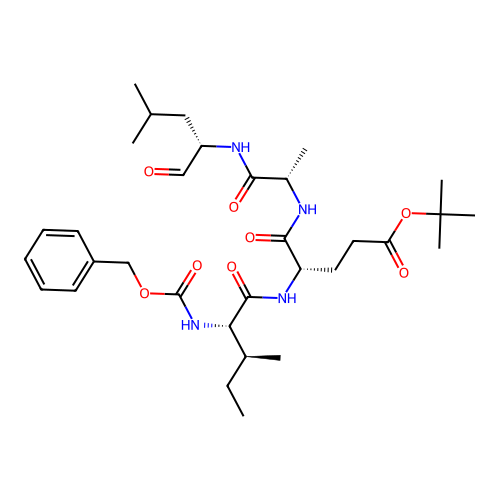 Z-Ile-Glu(OtBu)-Ala-Leu-aldehyde structure