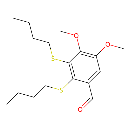 2,3-Bis(butylsulfanyl)-4,5-dimethoxybenzaldehyde structure