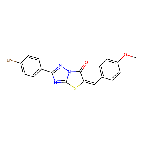 2-(4-Bromophenyl)-5-(4-methoxybenzylidene)thiazolo[3,2-b][1,2,4]triazol-6(5H)-one structure