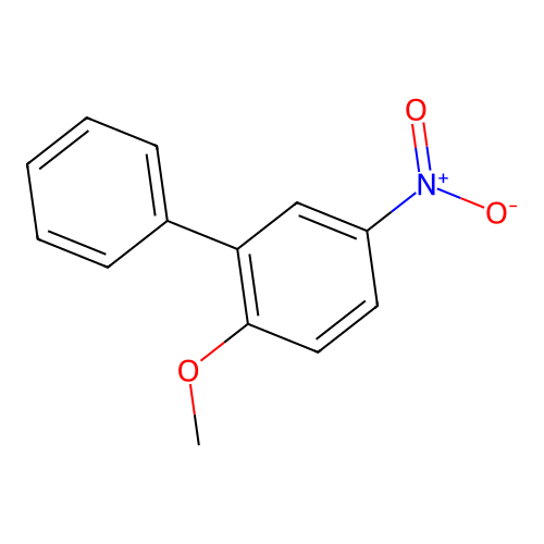 2-Phenyl-4-nitroanisol structure