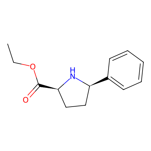 Ethyl (2S,5R)-5-phenylpyrrolidine-2-carboxylate structure