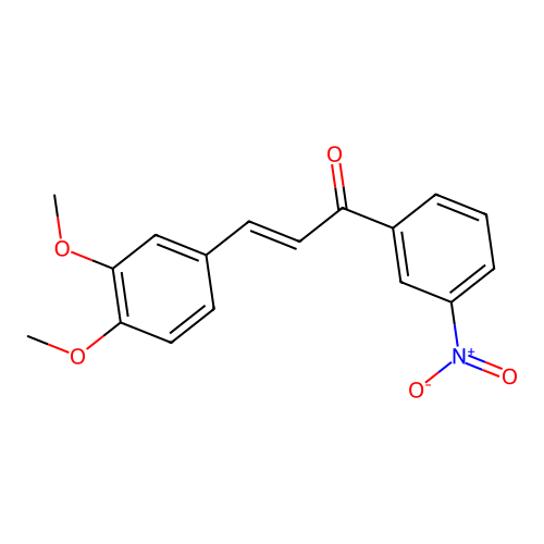 (E)-3-(3,4-dimethoxyphenyl)-1-(3-nitrophenyl)prop-2-en-1-one structure
