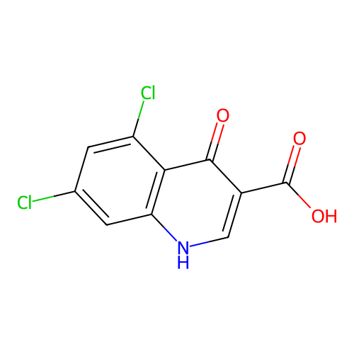 3-Quinolinecarboxylic acid, 5,7-dichloro-4-hydroxy- structure
