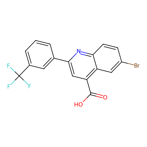 6-Bromo-2-[3-(trifluoromethyl)phenyl]quinoline-4-carboxylic acid structure