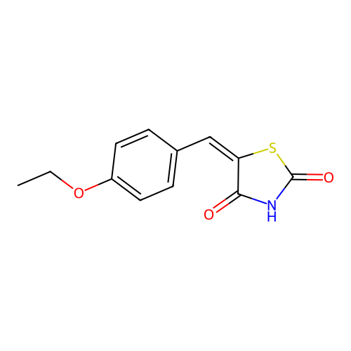 (5E)-5-[(4-ethoxyphenyl)methylidene]-1,3-thiazolidine-2,4-dione structure