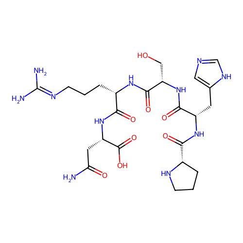 Pro-His-Ser-Arg-Asn structure