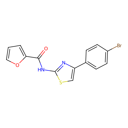 N-[4-(4-bromophenyl)-1,3-thiazol-2-yl]-2-furamide structure