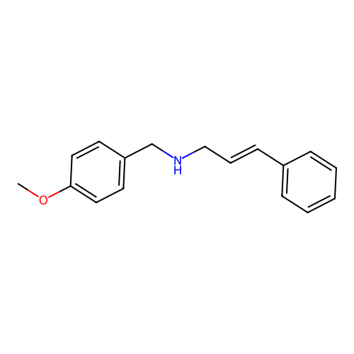 N-cinnamyl-N-(4-methoxybenzyl)amine structure