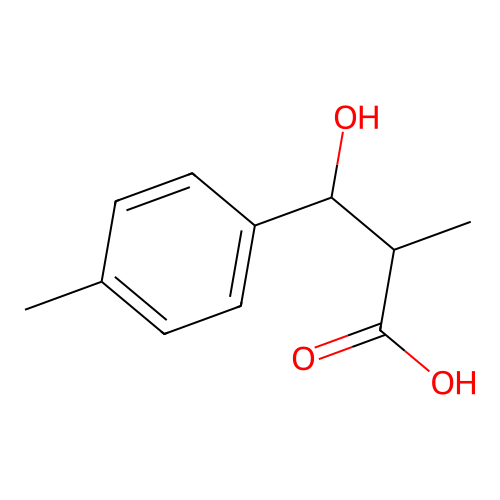 3-Hydroxy-2-methyl-3-(4-methylphenyl)propanoic acid structure