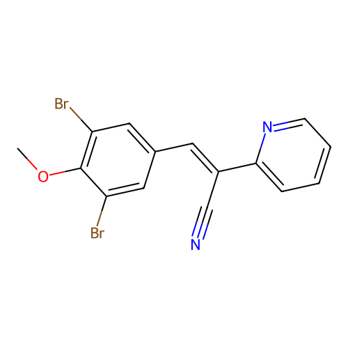 3-(3,5-Dibromo-4-methoxyphenyl)-2-pyridin-2-ylprop-2-enenitrile structure