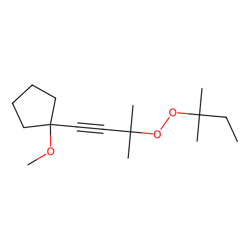 1-Methoxy-1-(3-methyl-3-(tert-pentylperoxy)but-1-yn-1-yl)cyclopentane structure