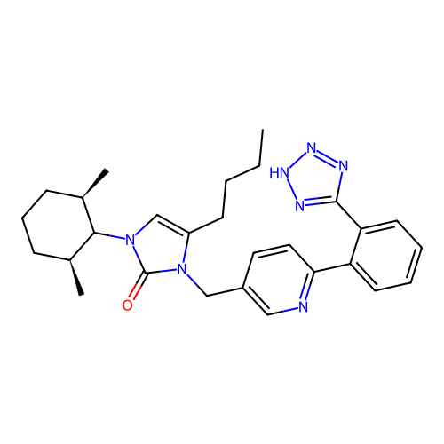 4-Butyl-1-((1R,2R,6S)-2,6-dimethyl-cyclohexyl)-3-{6-[2-(1H-tetrazol-5-yl)-phenyl]-pyridin-3-ylmethyl}-1,3-dihydro-imidazol-2-one structure