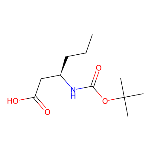 (R)-3-tert-Butoxycarbonylaminohexanoic acid structure