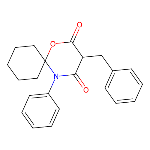 3-Benzyl-5-phenyl-1-oxa-5-azaspiro[5.5]undecane-2,4-dione structure