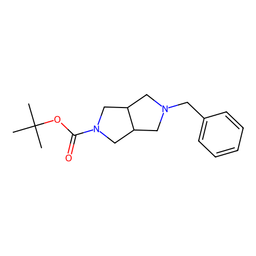 Tert-butyl 5-benzyl-octahydropyrrolo[3,4-c]pyrrole-2-carboxylate structure