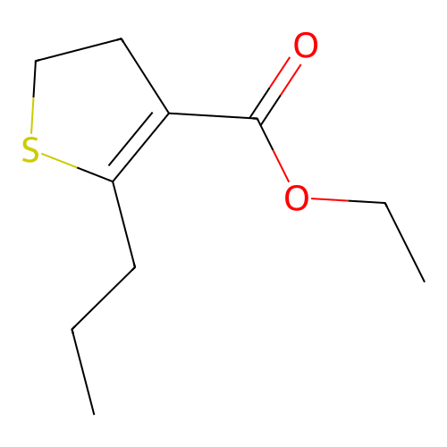 Ethyl 5-propyl-2,3-dihydrothiophene-4-carboxylate structure