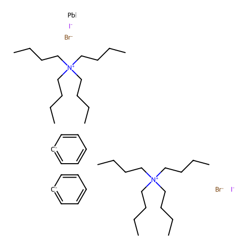 N,N,N-Tributyl-1-butanaminium dibromodiiododiphenylplumbate(2-) (2:1) structure