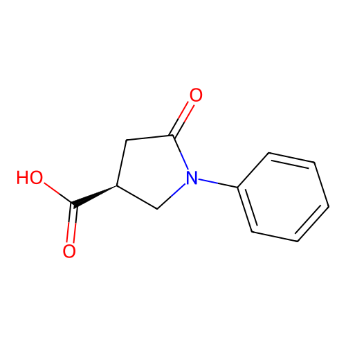 (3S)-5-氧代-1-苯基吡咯烷-3-甲酸 structure