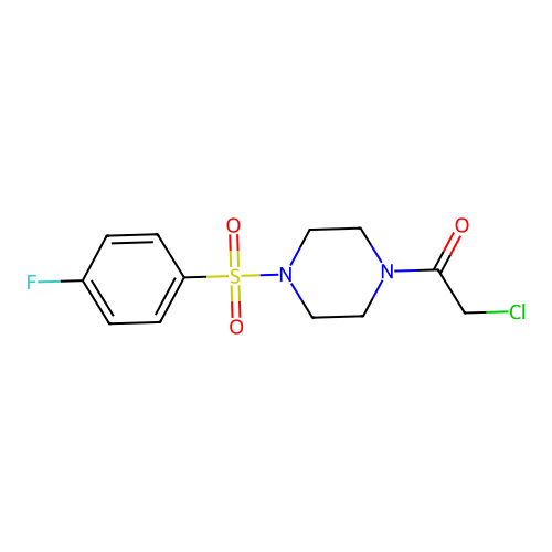 2-Chloro-1-[4-(4-fluorobenzenesulfonyl)piperazin-1-yl]ethan-1-one structure
