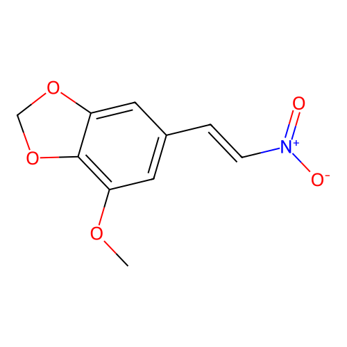 1,3-Benzodioxole, 4-methoxy-6-(2-nitroethenyl)- structure