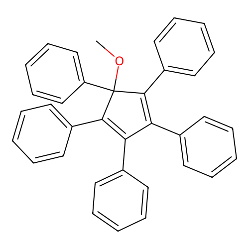 5-Methoxy-1,2,3,4,5-pentaphenyl-1,3-cyclopentadiene structure