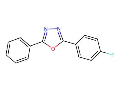2-(4-Fluorophenyl)-5-phenyl-1,3,4-oxadiazole structure