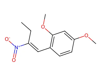 Benzene,2,4-dimethoxy-1-(2-nitro-1-buten-1-yl)- structure