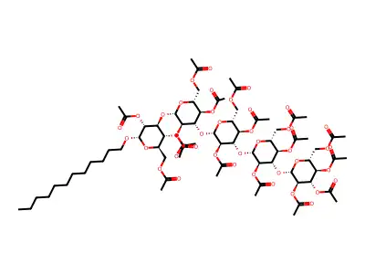 Dodecyl laminarapentaoside peracetate structure