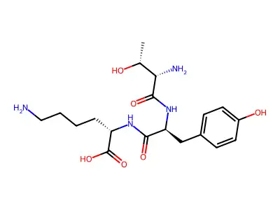 H-Thr-tyr-lys-OH structure