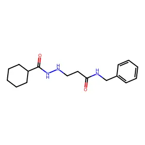 Cyclohexanecarboxylic acid, 2-(2-(benzylcarbamoyl)ethyl)hydrazide structure