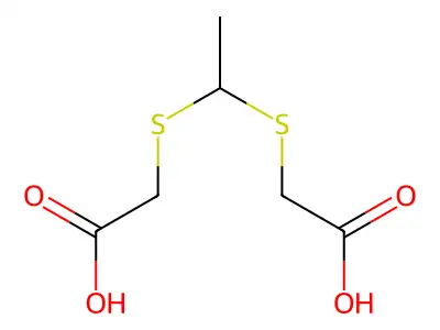 Acetic acid, 2,2'-[ethylidenebis(thio)]bis- structure