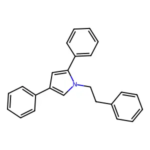 Pyrrole, 1-phenethyl-2,4-diphenyl- structure