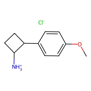 2-(4-Methoxyphenyl)cyclobutan-1-amine--hydrogen chloride (1/1) structure