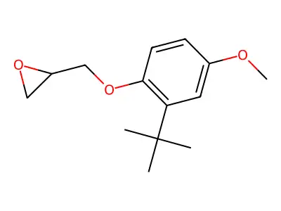 2-[(2-Tert-butyl-4-methoxyphenoxy)methyl]oxirane structure