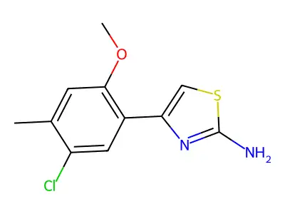 4-(5-Chloro-2-methoxy-4-methylphenyl)-1,3-thiazol-2-amine structure
