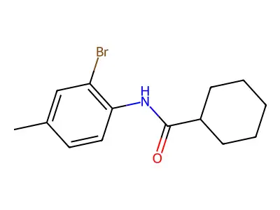 N-(2-bromo-4-methylphenyl)cyclohexanecarboxamide structure