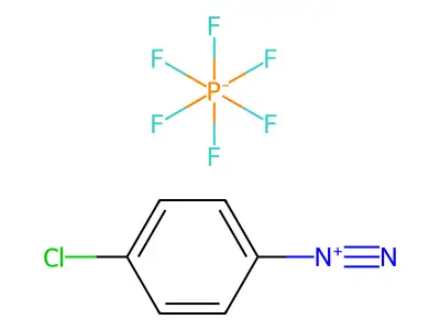 Benzenediazonium, 4-chloro-, hexafluorophosphate(1-) (1:1) structure