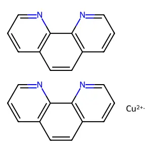 Bis(1,10-phenanthroline)copper(2+) structure