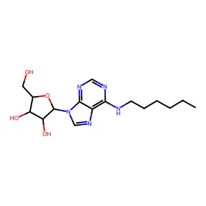 N-己基-9-戊呋喃糖基-9H-嘌呤-6-胺 structure
