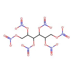 甘露醇六硝酸酯 structure