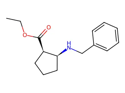 cis-Ethyl 2-(benzylamino)cyclopentanecarboxylate structure