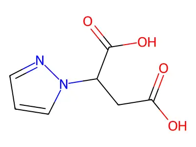 2-(1h-Pyrazol-1-yl)butanedioic acid structure
