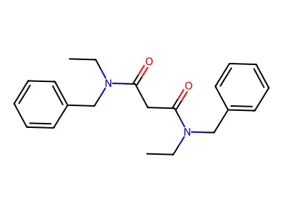 N,N'-dibenzyl-N,N'-diethylpropanediamide structure