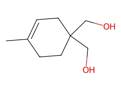 [1-(Hydroxymethyl)-4-methylcyclohex-3-en-1-yl]methanol structure
