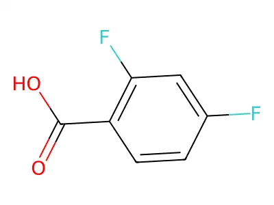 2,4-二氟苯甲酸 structure