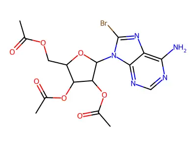 8-Bromoadenosine 2',3',5'-triacetate structure